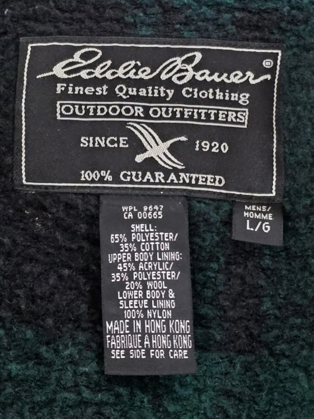Vtg Eddie Bauer Field Jacket Men L Beige LS Grandpa Outdoor Heritage Lined FLAWS